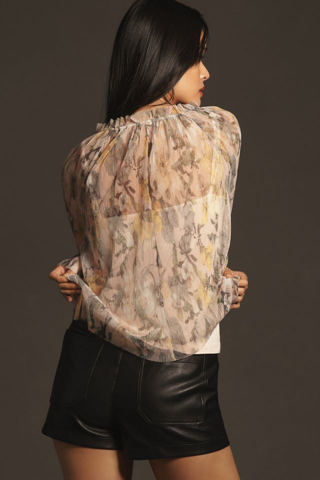 By Anthropologie Long-Sleeve Printed Blouse #2