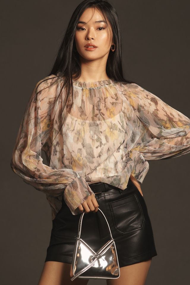 By Anthropologie Long-Sleeve Printed Blouse #3