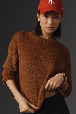 Shop By Anthropologie Cozy Pullover Sweater In Brown