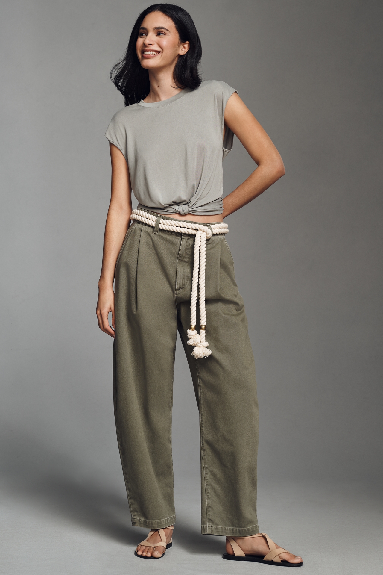 By Anthropologie Front-Twist Muscle Tank
