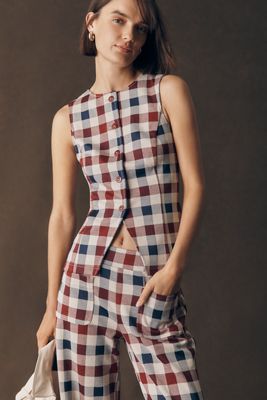 Maeve Gingham Vest