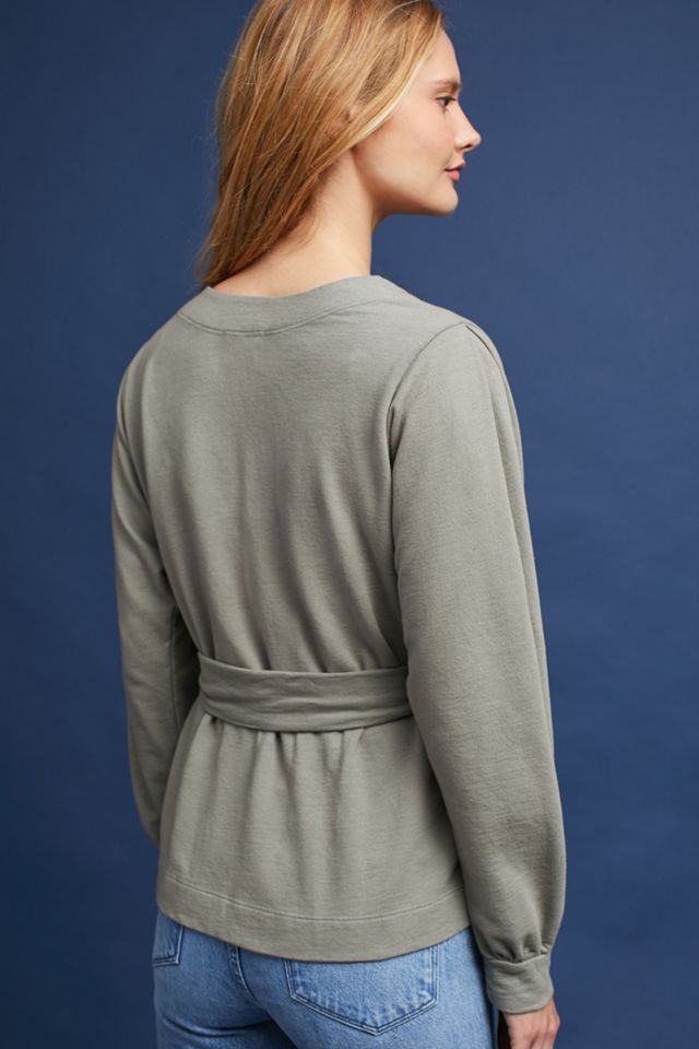 Pleated Tie-Front Cardigan #4