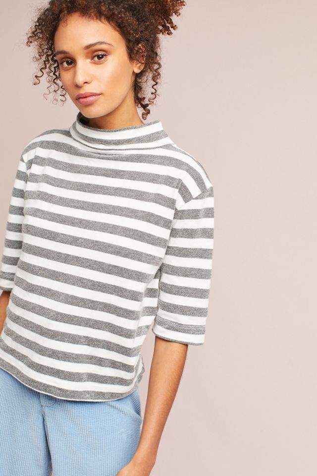 Striped Terry Turtleneck #1