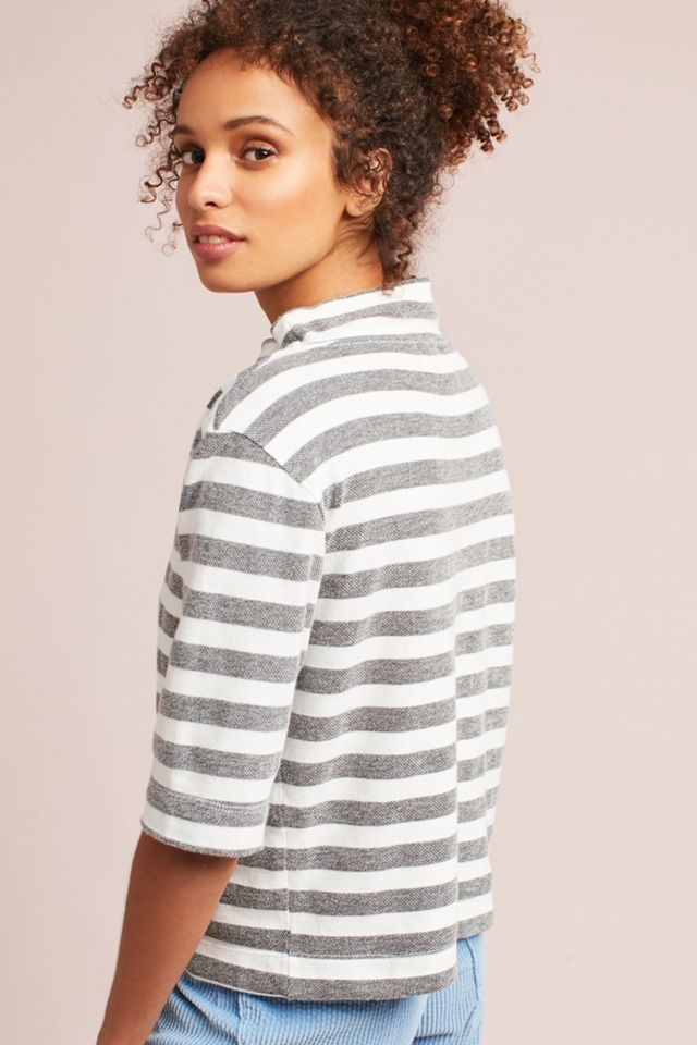 Striped Terry Turtleneck #2
