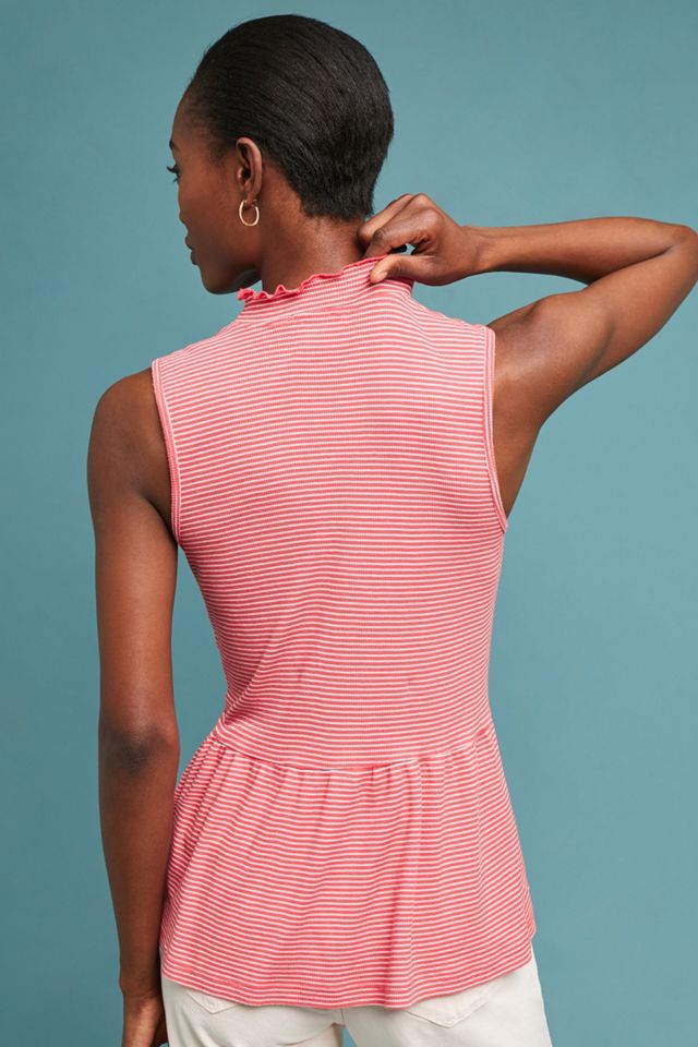 Striped Peplum Tank #1