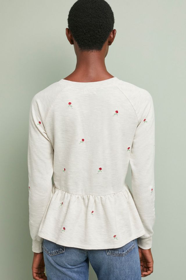 Rosebud Peplum Sweatshirt #1