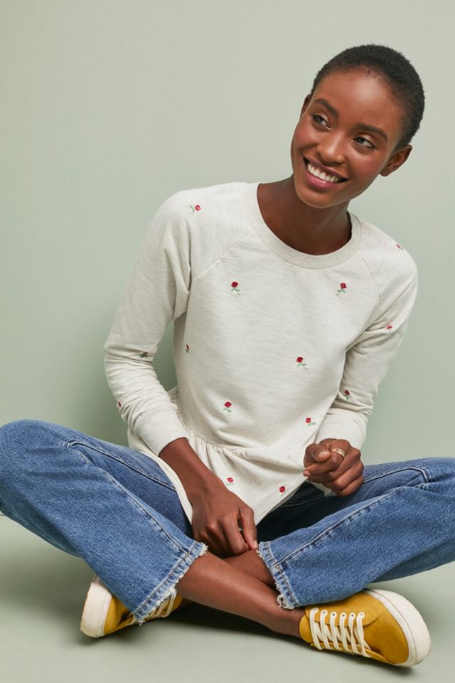 Rosebud Peplum Sweatshirt #3