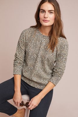 Anthropologie clearance leopard sweater