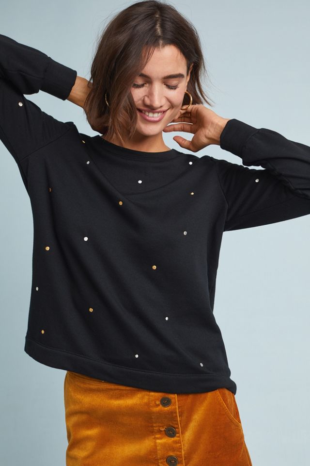 Metallic Polka Dot Sweatshirt #1