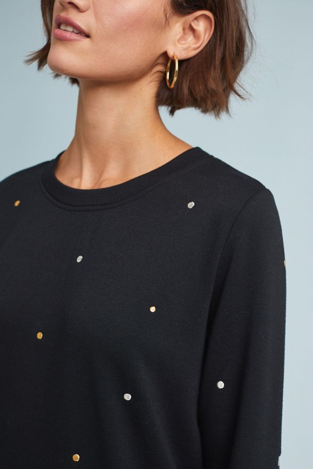 Metallic Polka Dot Sweatshirt #2