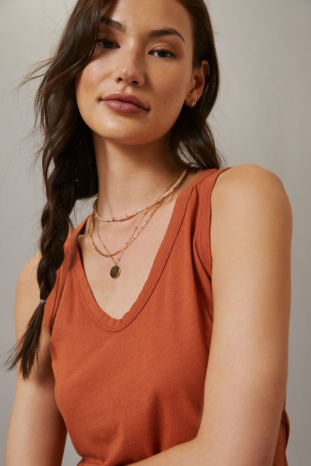 T.La Scoop-Neck Layering Tank #2