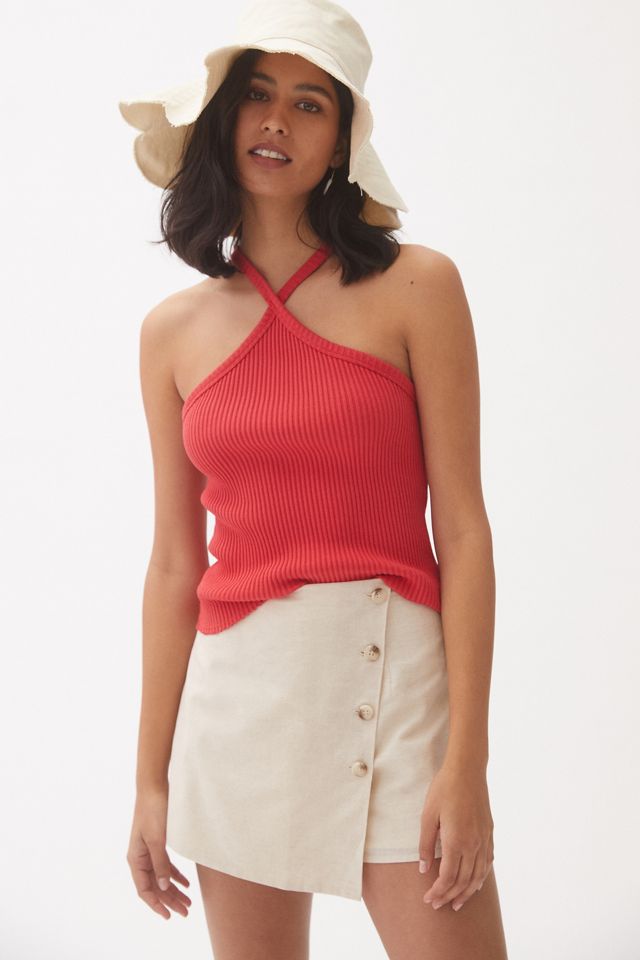 Toeschouwer Fractie Schandalig T.La Ribbed Halter Tank | Anthropologie