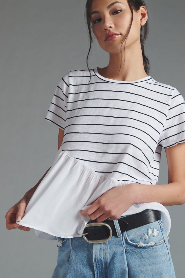 T.La Asymmetrical Peplum Tee #2