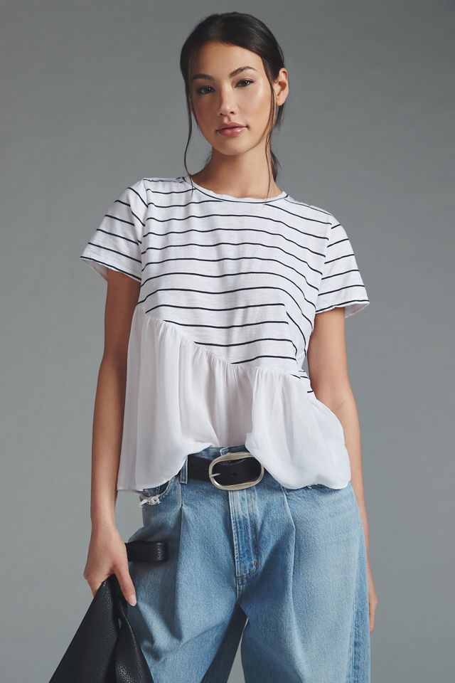 T.La Asymmetrical Peplum Tee #3