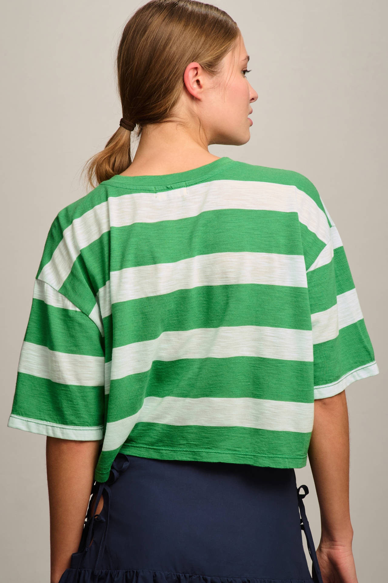 T.La Short-Sleeve Crop Crew Tee