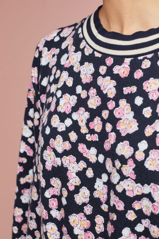 Lena Ribbed-Trim Sweatshirt #1