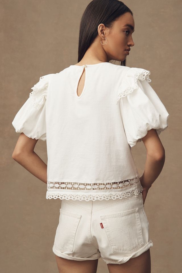 トップス anuke Cutwork Puff Blouse ànuke online store（アンヌーク） / Cutwork Puff