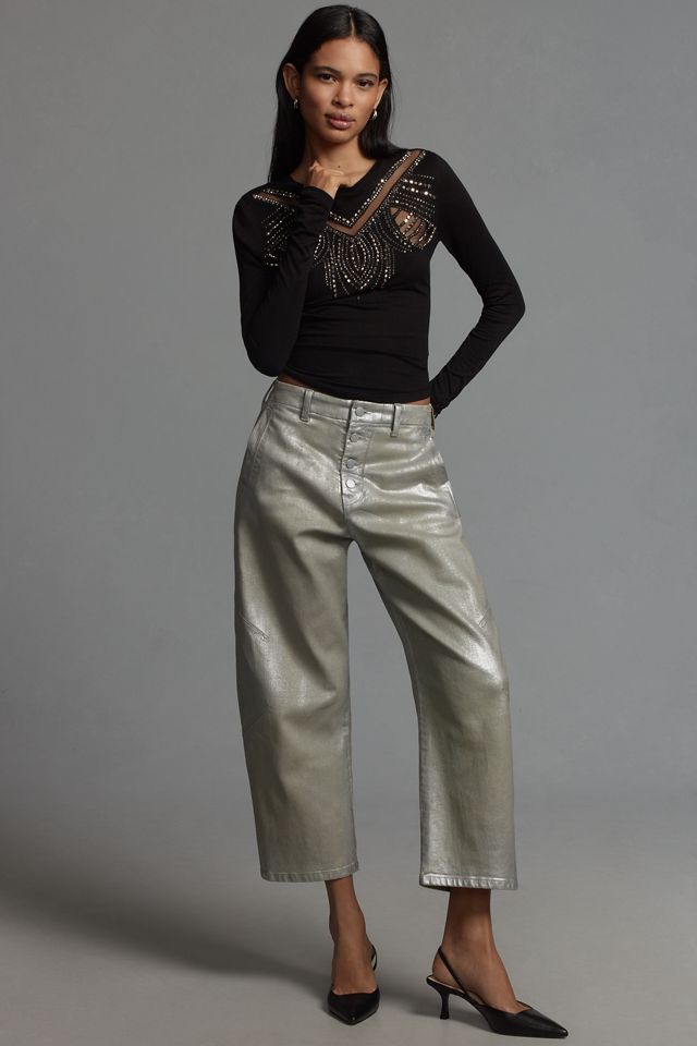 By Anthropologie Long-Sleeve Beaded Appliqué Top #3