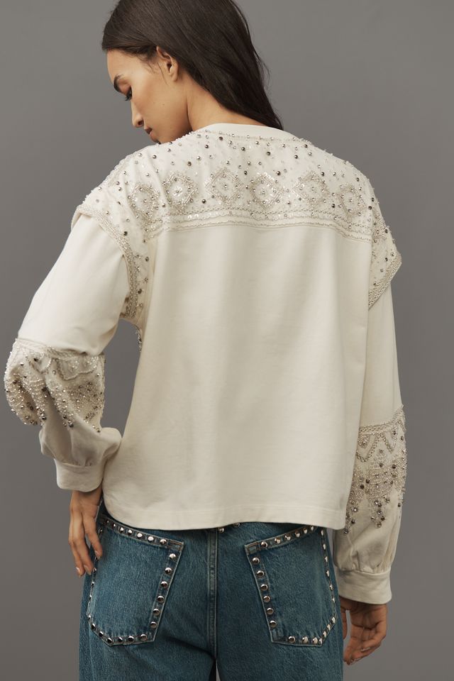 Pilcro Rhinestone Sweatshirt #1