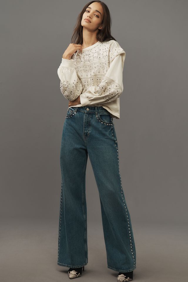 Pilcro Rhinestone Sweatshirt #3