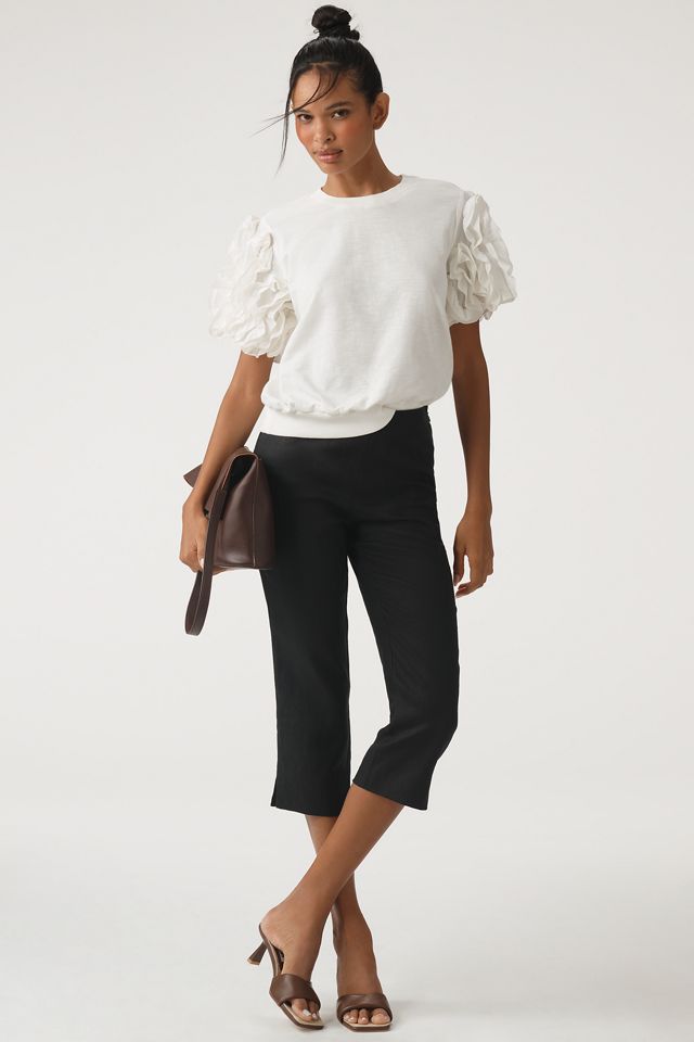 Maeve Ruffled Puff-Sleeve Tee #2