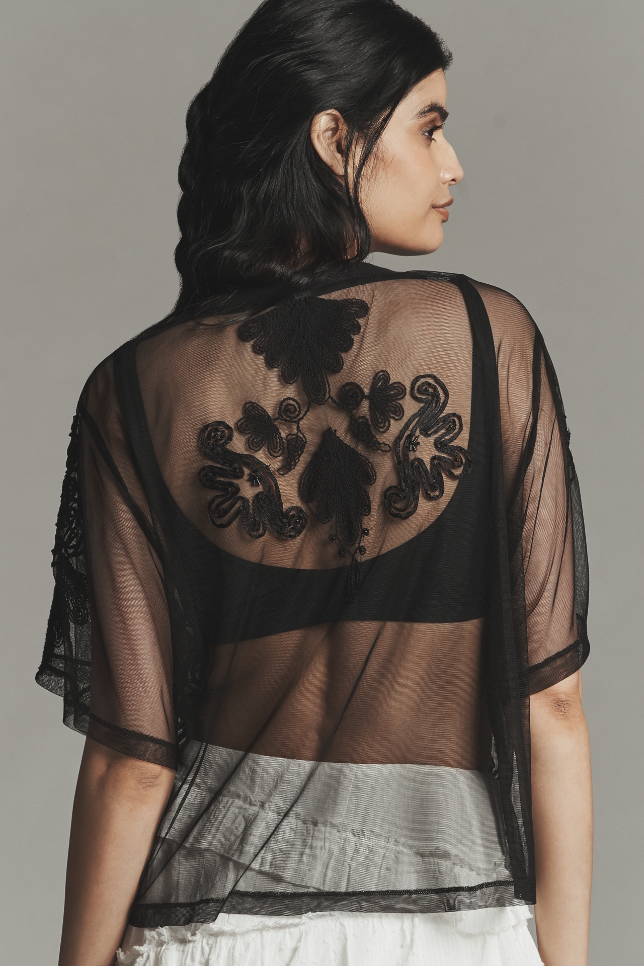 By Anthropologie Sheer Mesh Top