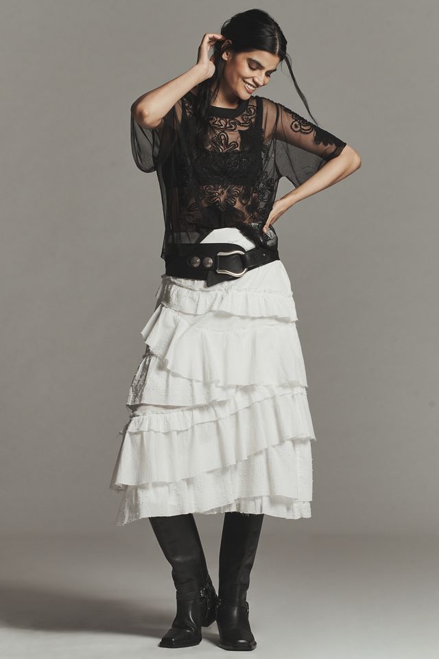 By Anthropologie Sheer Mesh Top #5
