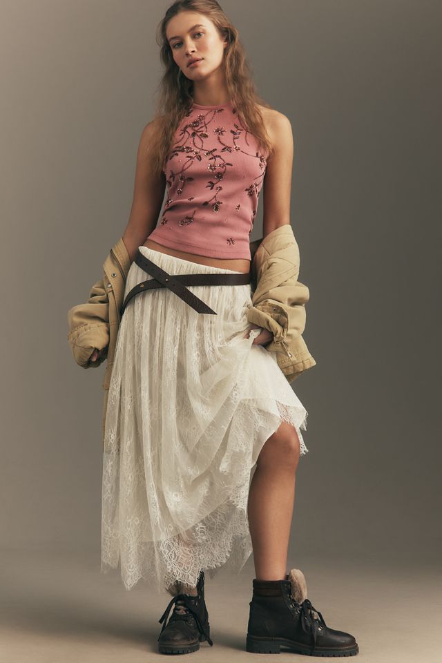 Pilcro Embellished Halter Tank Top #2