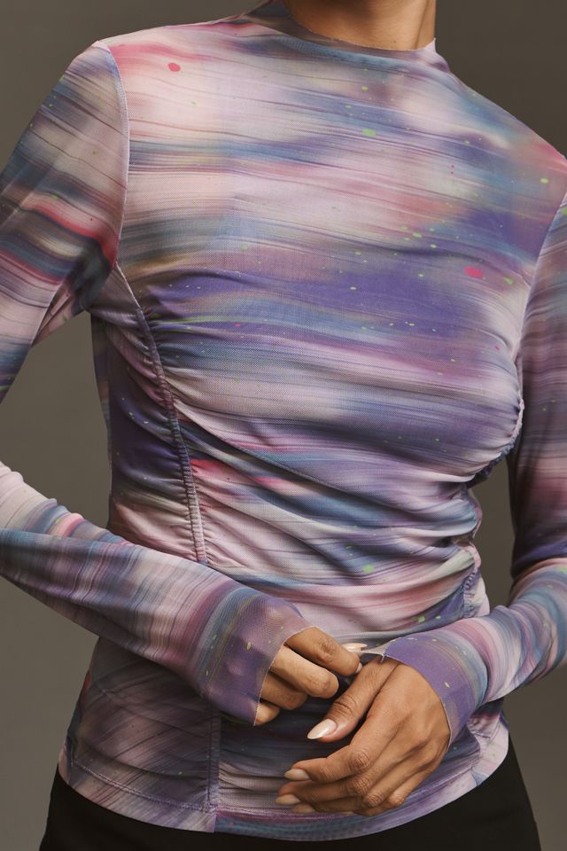 By Anthropologie Double-Layer Mesh Top #3