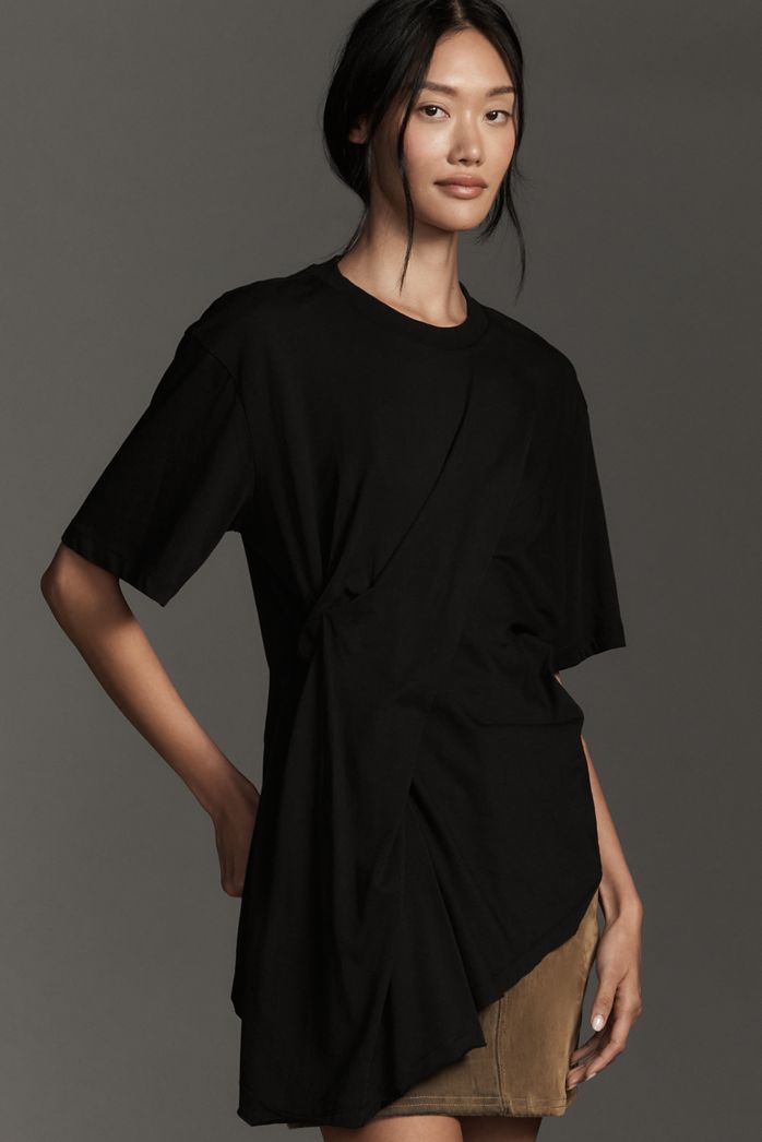 By Anthropologie Asymmetric Oversized T-Shirt