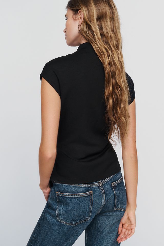 Maeve Mock Neck Wrap Top #5
