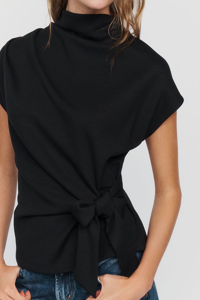 Maeve Mock Neck Wrap Top #6