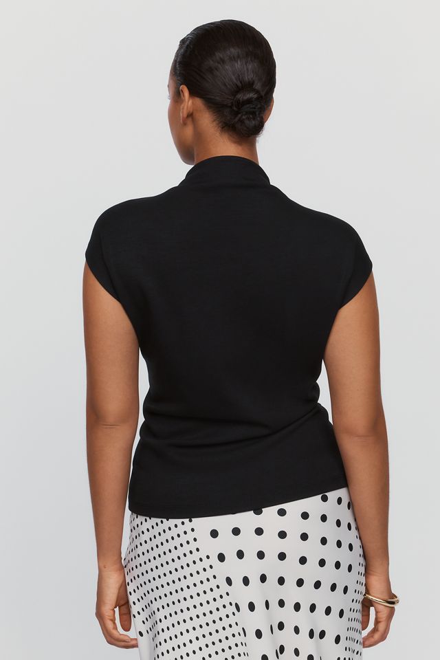 Maeve Mock Neck Wrap Top #3