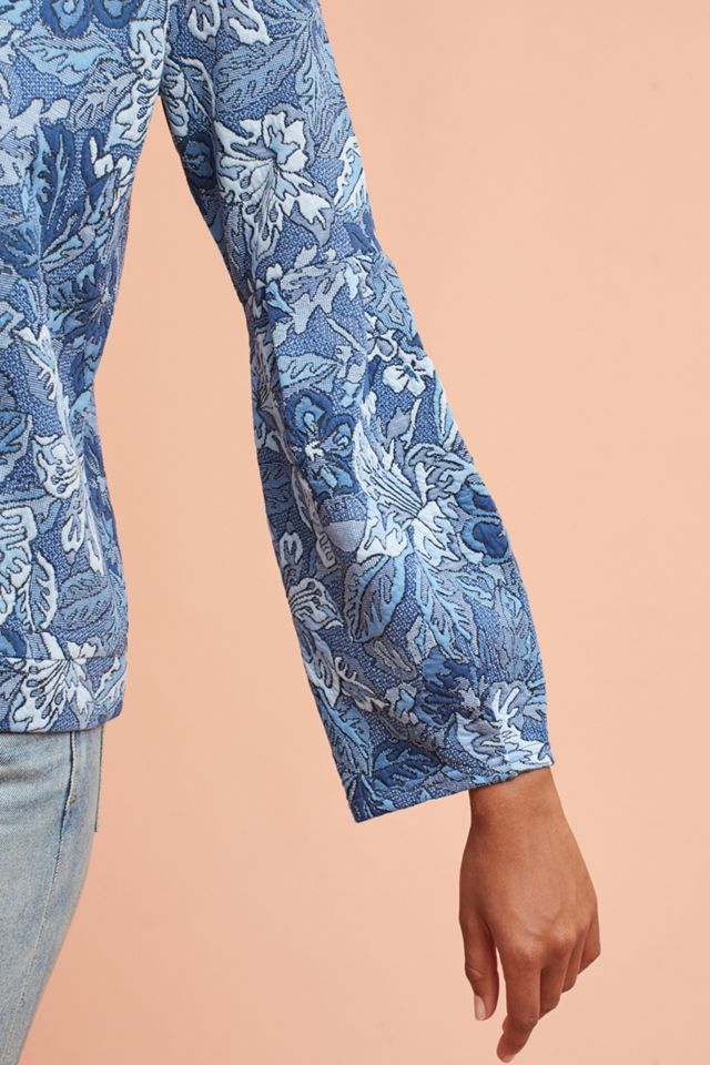 Bell-Sleeve Jacquard Top #2
