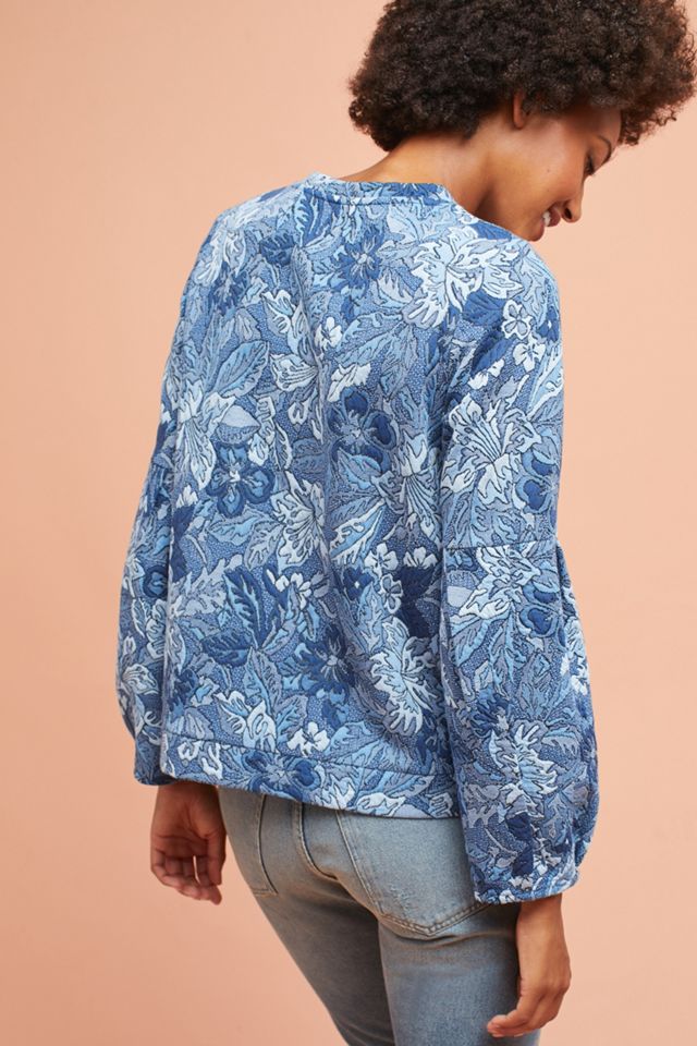 Bell-Sleeve Jacquard Top #3