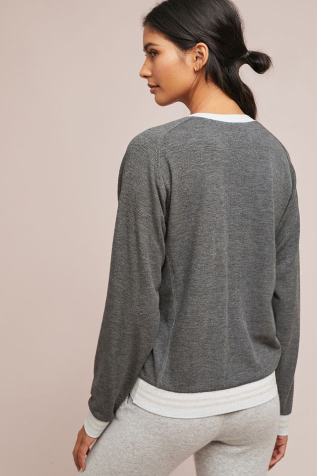 Metallic Varsity Sweatshirt #1