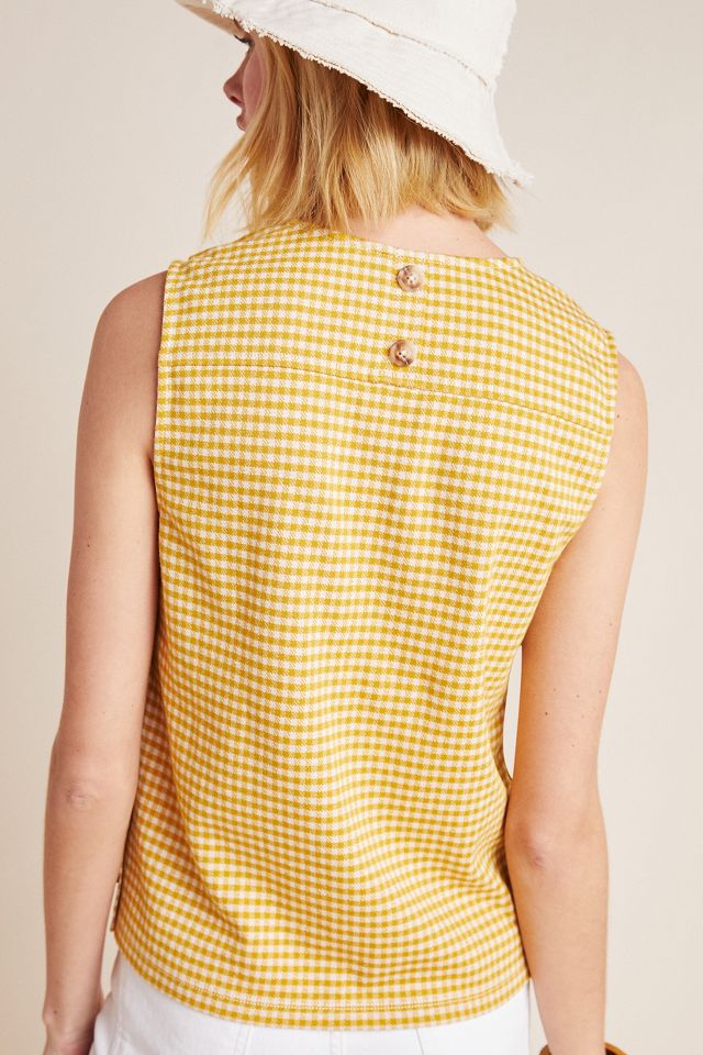 [Anthropologie] NWT Button Gingham Tank offers