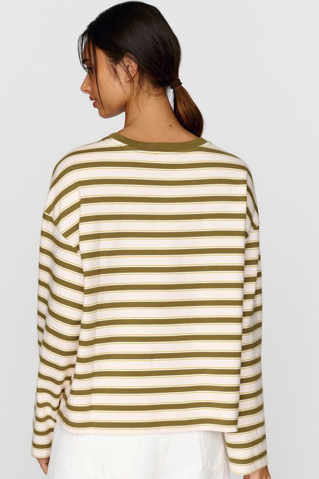 Pilcro 100% Cotton Striped Crew Neck Tee #2