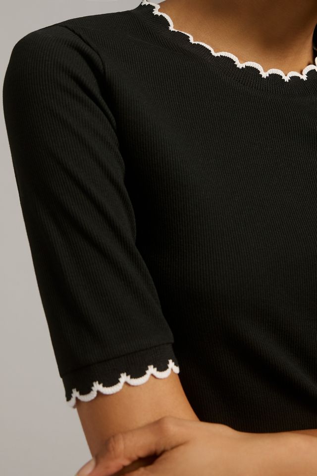 Maeve Scalloped Tee #2