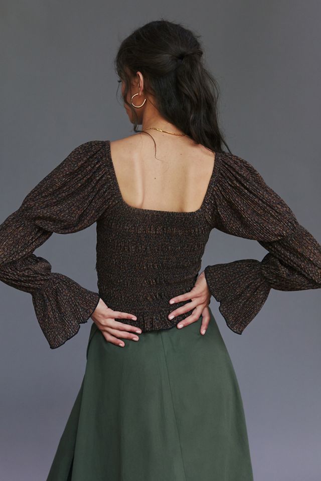 Shimmer Puff-Sleeved Top #2