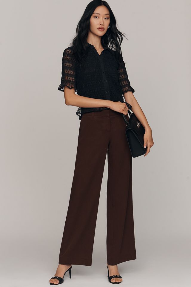 Maeve Ruched Sheer Buttondown Shirt #1