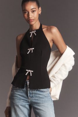 Maeve Bow Embellished Tank Top