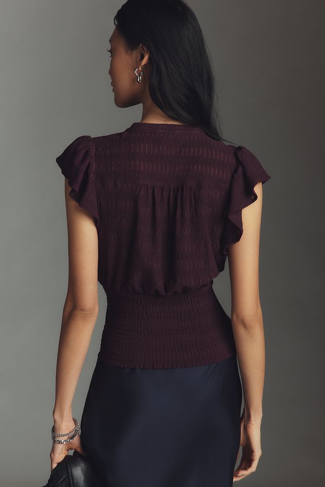 Maeve Market Day Waisted Short-Sleeve Top #2