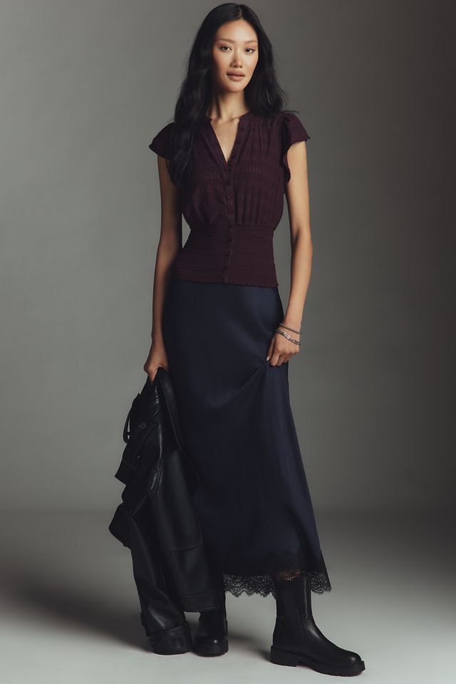 Maeve Market Day Waisted Short-Sleeve Top #3