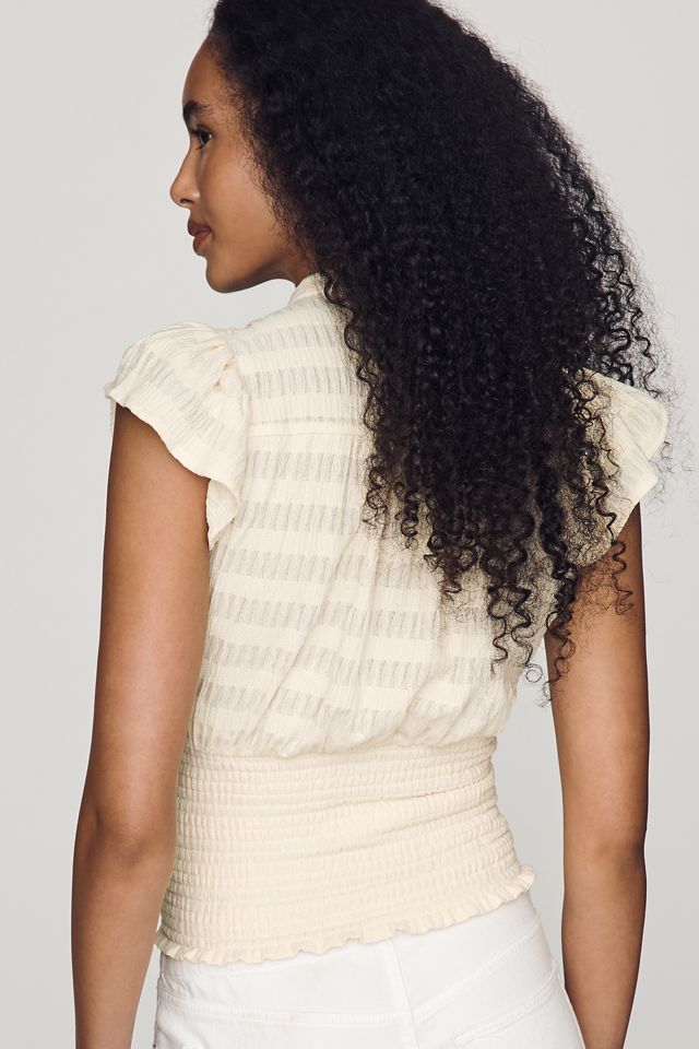 Maeve Market Day Waisted Short-Sleeve Top #1