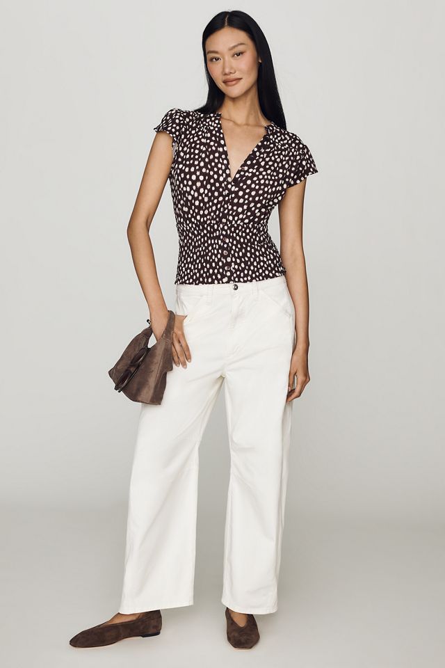 Maeve Market Day Waisted Short-Sleeve Top #2