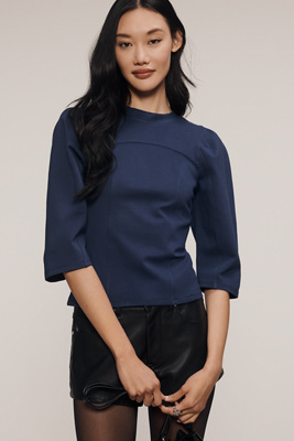 Puff-Sleeve Corset Top