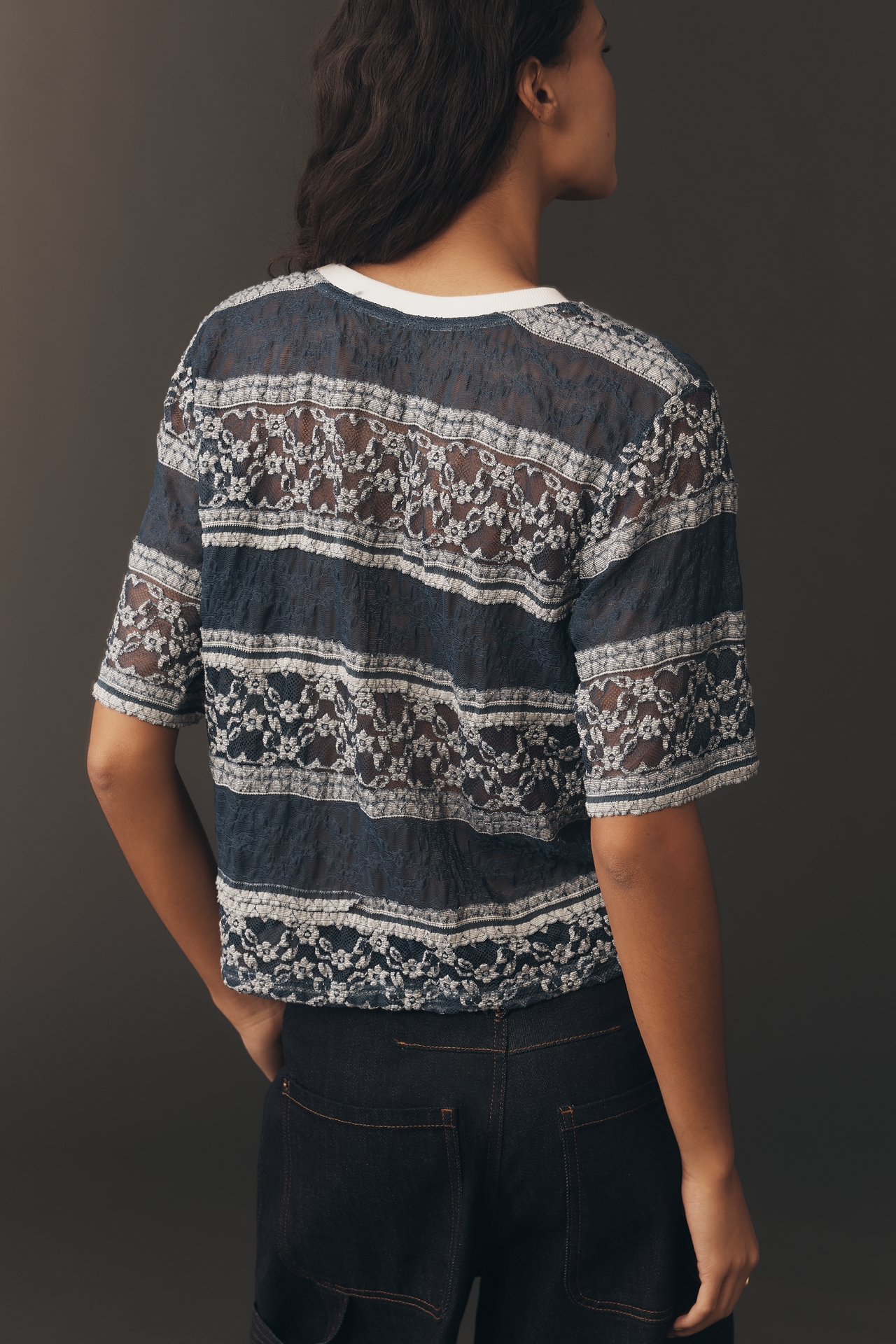 Maeve Shore Thing Lace T-Shirt