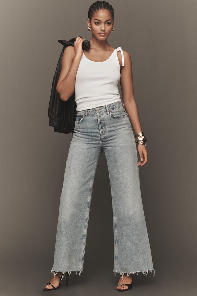Maeve Cotton Blend Tie-Strap Tank | Anthropologie