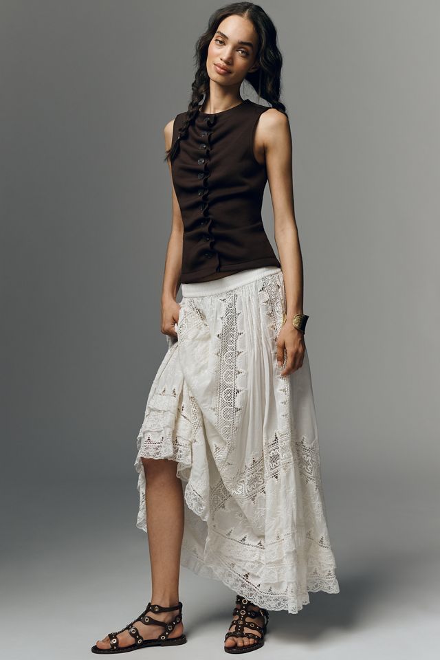 By Anthropologie Ruched Sleeveless Buttondown Top #4
